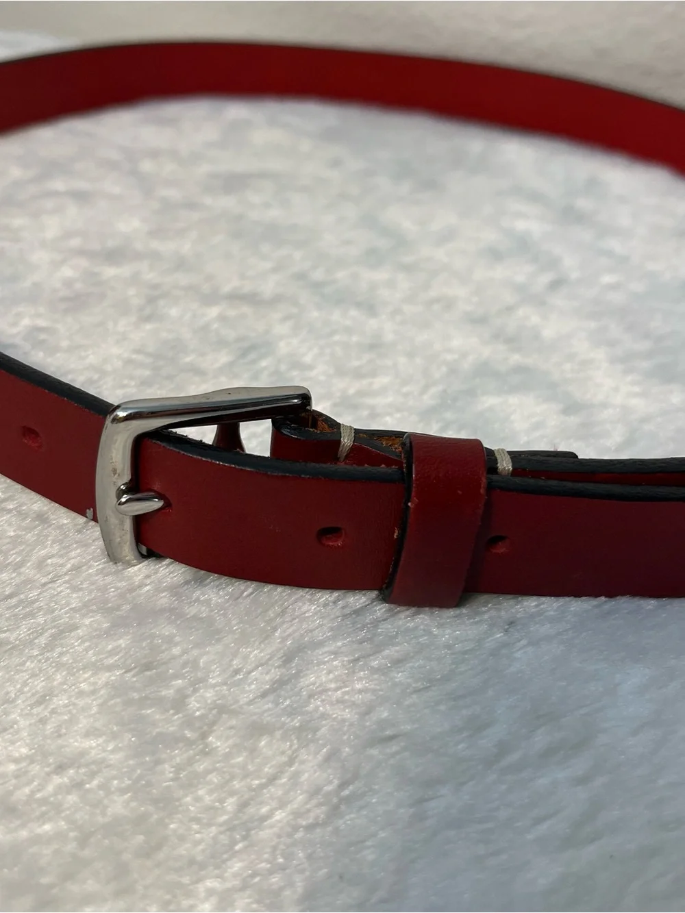 Coach Red Leather 1” Belt Size Medium